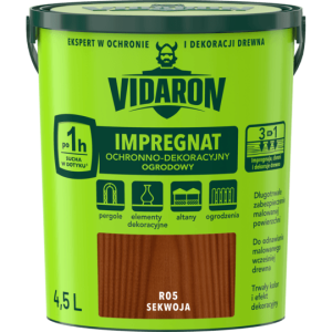 VIDARON IMPREGNAT OCHRONNO-DEKORACYJNY OGRODOWY R05 Sekwoja 4,5L