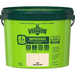 VIDARON Impregnat ochronno-dekoracyjny ogrodowy R01 Dąb Bielony 9L