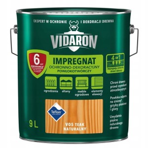 VIDARON IMPREGNAT OCHRONNO-DEKORACYJNY POWŁOKOTWÓRCZY Teak Naturalny V05 9L