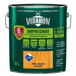 VIDARON IMPREGNAT OCHRONNO-DEKORACYJNY POWŁOKOTWÓRCZY Orzech Włoski V04 9L