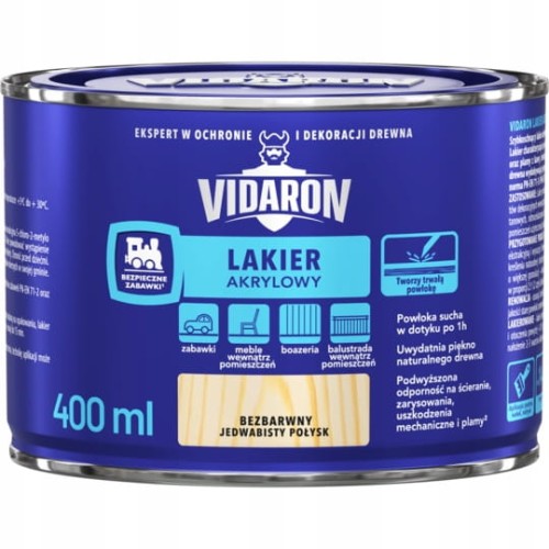 VIDARON LAKIER AKRYLOWY BEZBARWNY 0,4L