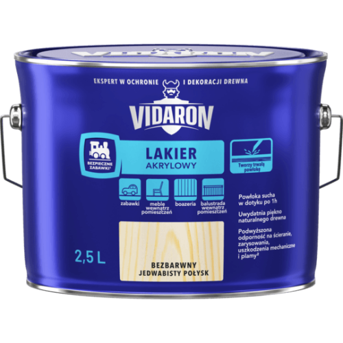 VIDARON LAKIER AKRYLOWY BEZBARWNY 2,5L