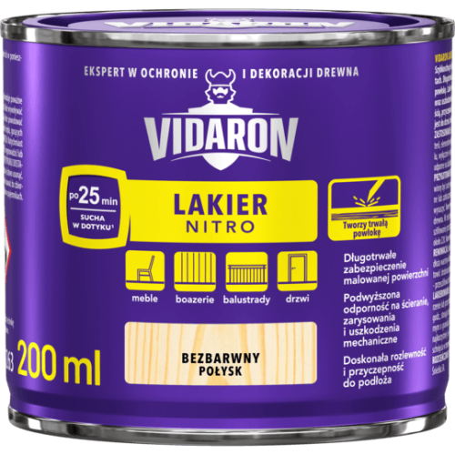 VIDARON Lakier Nitro bezbarwny 0,2L