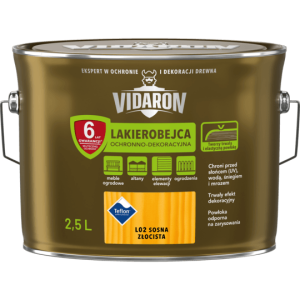 VIDARON Lakierobejca do drewna L02 sosna złocista 2,5L
