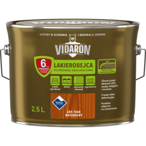 VIDARON LAKIEROBEJCA DO DREWNA L05 TEAK NATURALNY 2,5L