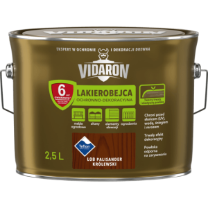 VIDARON LAKIEROBEJCA DO DREWNA L08 PALISANDER KRÓLEWSKI 2,5L