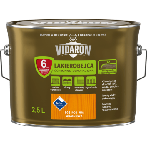 VIDARON LAKIEROBEJCA DO DREWNA L03 ROBINIA AKACJOWA 2,5L
