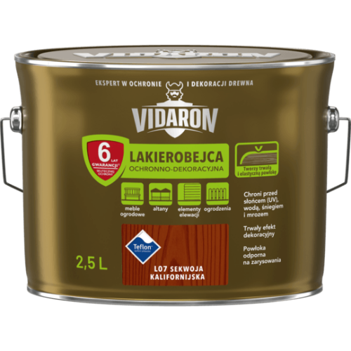 VIDARON LAKIEROBEJCA DO DREWNA L07 SEKWOJA KALIFORNIJSKA 2,5L