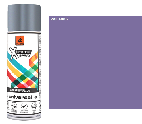 DRAGON Emalia uniwersalna w aerozolu 400ml liliowy RAL 4003