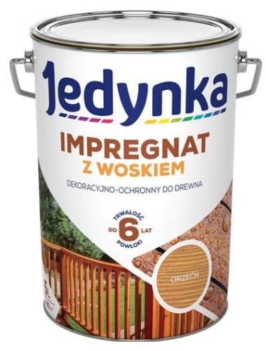 Jedynka Impregnat do Drewna z Woskiem Orzech 5L