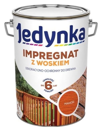 Jedynka Impregnat do Drewna z Woskiem Mahoń 5L