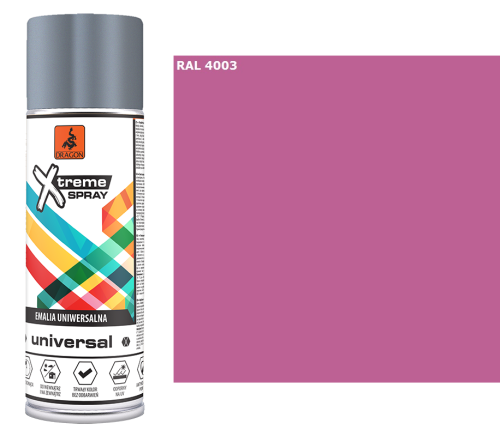 DRAGON Emalia uniwersalna w aerozolu 400ml fioletowy jasny RAL 4003