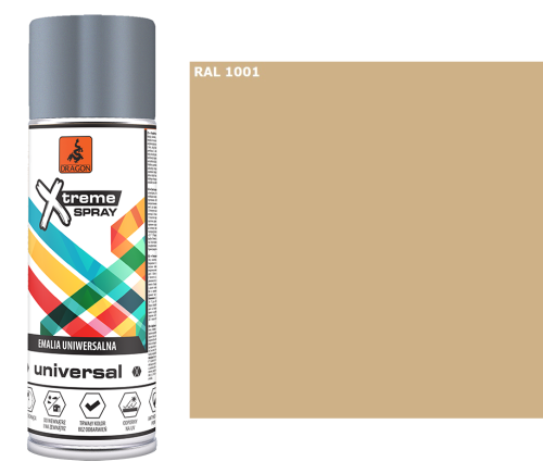 DRAGON Emalia uniwersalna w aerozolu 400ml beżowy RAL 1001