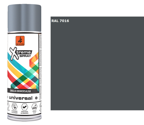 DRAGON Emalia uniwersalna w aerozolu 400ml antracytowy RAL 7016