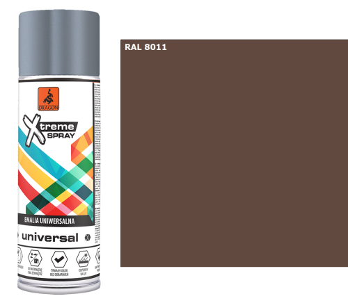 DRAGON Emalia uniwersalna w aerozolu 400ml orzechowy RAL 8011