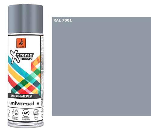 DRAGON Emalia uniwersalna w aerozolu 400ml szary RAL 7001