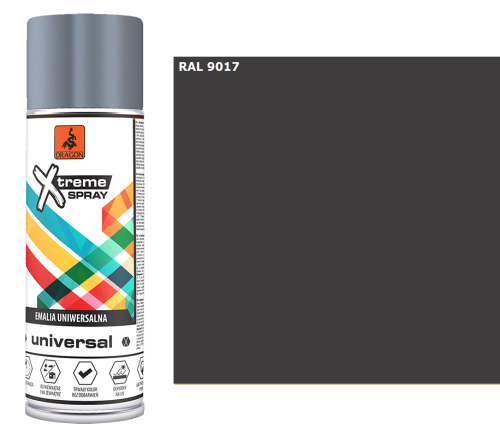 DRAGON Emalia uniwersalna w aerozolu 400ml czarny mat RAL 9017