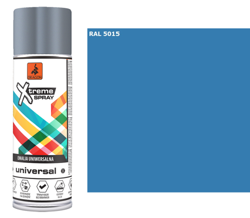 DRAGON Emalia uniwersalna w aerozolu 400ml błękitny RAL 5015
