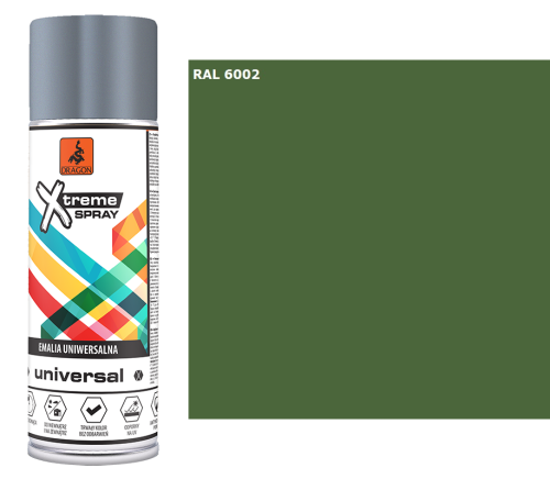 DRAGON Emalia uniwersalna w aerozolu 400ml zielony soczysty RAL 6002