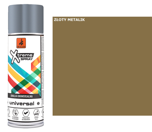 DRAGON Emalia uniwersalna w aerozolu 400ml złoty metalik