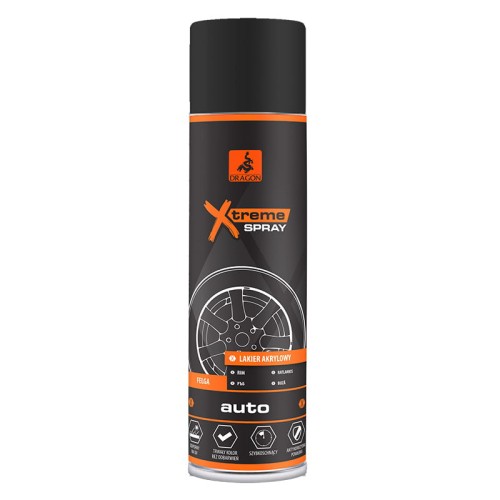 DRAGON Lakier akrylowy AUTO FELGA w aerozolu 500ml czarny