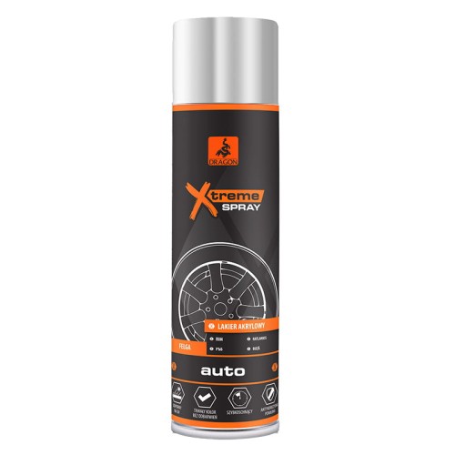 DRAGON Lakier akrylowy AUTO FELGA w aerozolu 500ml srebrny