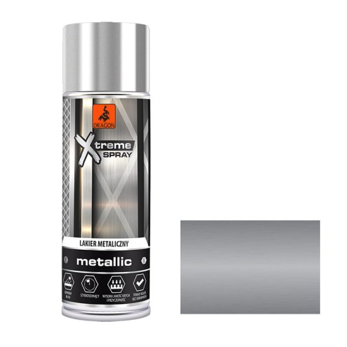 DRAGON Lakier metaliczny w aerozolu 400ml srebrny
