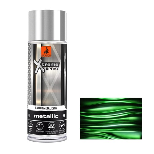 DRAGON Lakier metaliczny w aerozolu 400ml zielony
