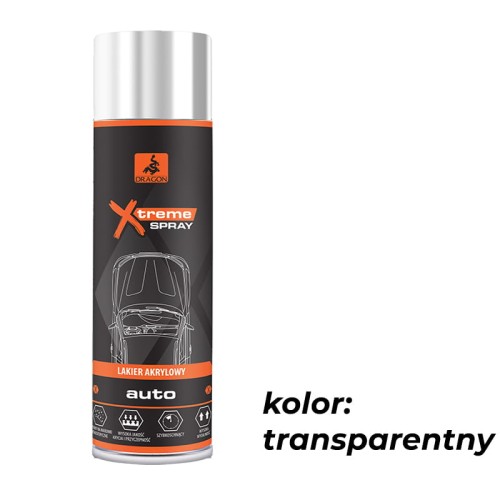 DRAGON Lakier akrylowy AUTO w aerozolu 500ml transparentny