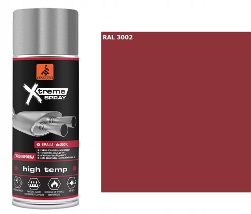 DRAGON Emalia żaroodporna w aerozolu 400ml czerwona