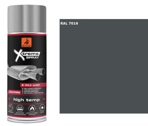 DRAGON Emalia żaroodporna w aerozolu 400ml antracyntowa