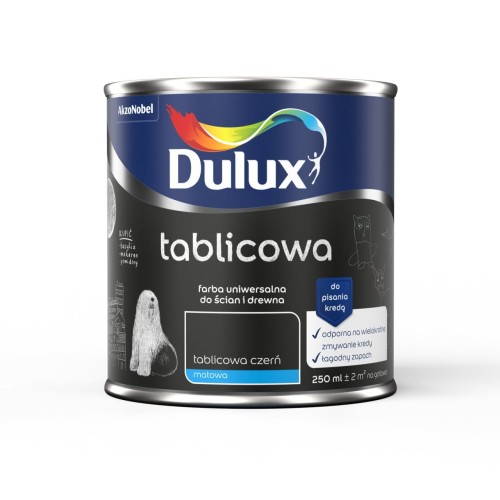 DULUX FARBA TABLICOWA CZARNA MATOWA 0,25 L