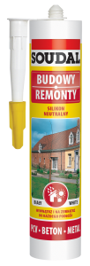 SOUDAL Silikon neutralny 280ml biały 