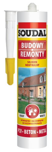 SOUDAL Silikon neutralny 280ml biały