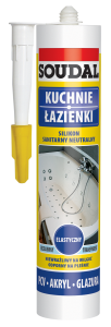 SOUDAL Silikon sanitarny neutralny 280ml biały 