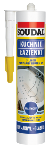 SOUDAL Silikon sanitarny neutralny 280ml bezbarwny