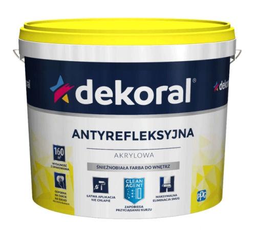 DEKORAL POLINAK PLUS FARBA AKRYLOWA BIAŁA 1 L