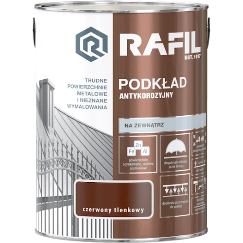 Rafil Podkład Antykorozyjny Czerwony Tlenkowy 5L