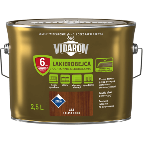 VIDARON LAKIEROBEJCA DO DREWNA L23 PALISANDER 2,5L