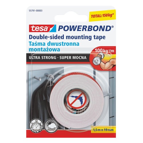 TESA TAŚMA MONTAŻOWA POWERBOND SUPER MOCNA 1,5M/19MM