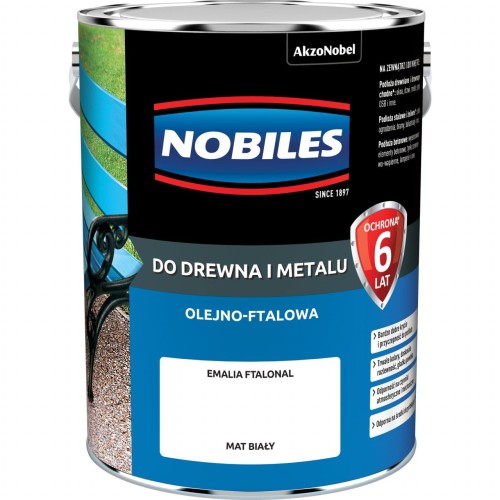 NOBILES FTALONAL FARBA ALKIDOWA Biały Mat 5L