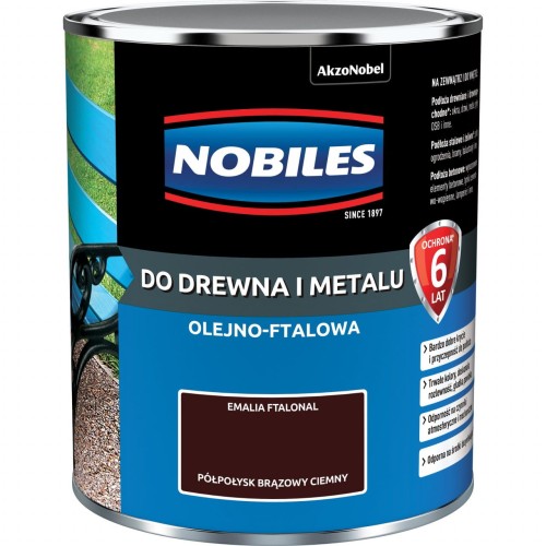 NOBILES FTALONAL FARBA ALKIDOWA Brązowy Ciemny Półpołysk 0,7L