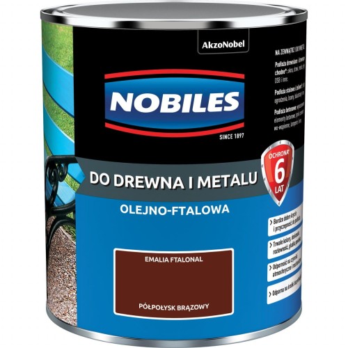 NOBILES FTALONAL FARBA ALKIDOWA Brązowy Półpołysk 0,7L