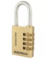 GERDA Kłódka szyfrowa BRASS LINE S40 mosiężna