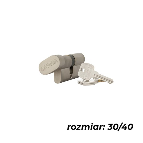 GERDA Wkładka z gałką WKE1 30G/40 nikiel satyna BLISTER