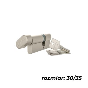 GERDA Wkładka z gałką H PLUS 30G/35 nikiel satyna BLISTER