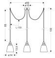 CANDELLUX Lampa wisząca VOICE