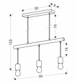 CANDELLUX Lampa wisząca IZZY 3x60W