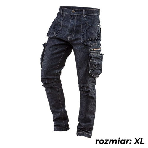 Spodnie robocze 5-kiszeniowe DENIM, rozmiar XL