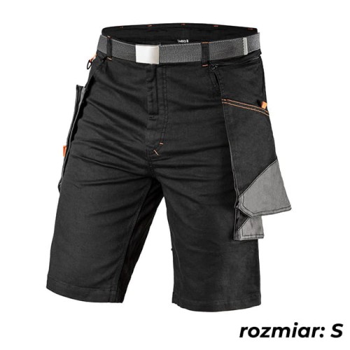 Krótkie spodenki robocze HD SLIM z paskiem, rozmiar S